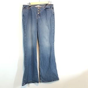 Express Superlow Hipster Flare Jeans 7/8